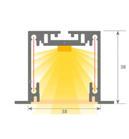 LED Linear luminaire - Recessed -  MOSCOW MINI BLACK - 0.5m - 1m - 1.5m - 2m - IP54