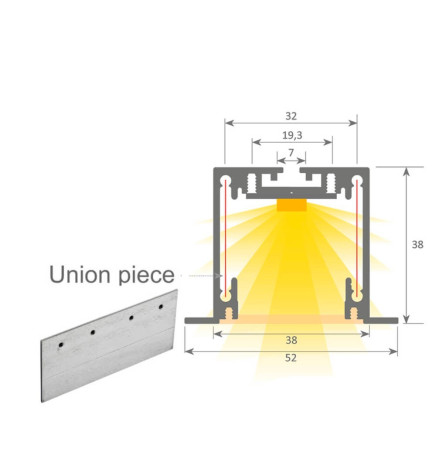 LED Linear luminaire - Recessed -  MOSCOW MINI BLACK - 0.5m - 1m - 1.5m - 2m - IP54