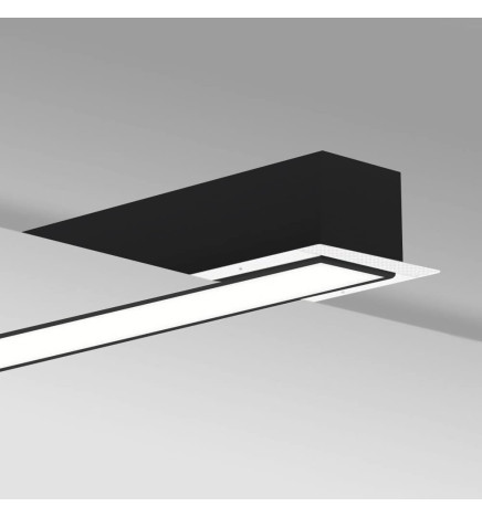 Luminária Linear LED - embutida - MOSCOU MINI PRETO - 0,5m - 1m - 1,5m - 2m - IP54