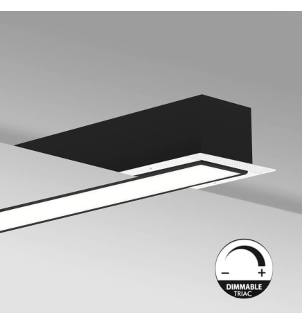 LED Linear luminaire - Recessed -  MOSCOW MINI BLACK - 0.5m - 1m - 1.5m - 2m - IP54