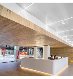 Luminária Linear LED - embutida - MOSCOU MINI  PRATA - 0,5m - 1m - 1,5m - 2m - IP54