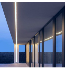 Apparecchio Lineare LED - Incasso -  MOSCA MINI ARGENTO - 0.5m - 1m - 1.5m - 2m - IP54