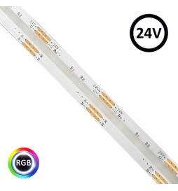 LED Strip 24V RGB 5m COB 15W/M - Indendørs farvet lys