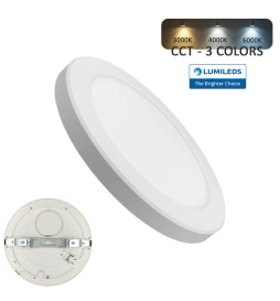 Plafón Circular Blanco MOSS 6W Lámpara Empotrable Ajustable - CCT