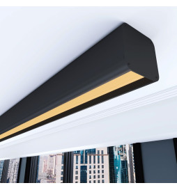 Lineær lampe - overfladeloft - ANTHONY sort - 0,5 m - 1m - 1,5m - 2m