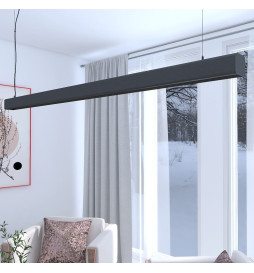 Lineær lampe LED - vedhæng - ANTHONY Sort - 0,5 m - 1m - 1,5m - 2m
