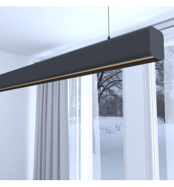 Lampada lineare Sospensione LED - ANTONIO Nero - 0.5m - 1m - 1.5m - 2m
