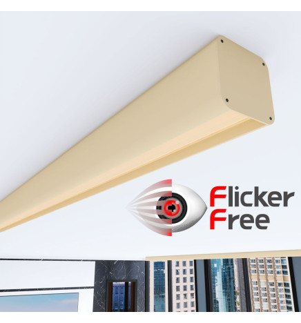 Lineare LED - Deckenaufbauleuchte - ANTONIUS Elfenbein - 0,5 m - 1m - 1,5m - 2m