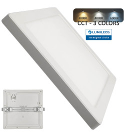 MOSS White Square Ceiling MOSS 24W Adjustable Downlight - CCT