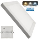 Plafón Cuadrado Blanco MOSS 24W Lámpara Empotrable Ajustable - CCT