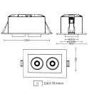 Foco Empotrable Rectangular LED 12W Ajustable y Direccionable - CCT
