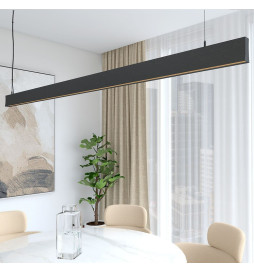 Lampada lineare Sospensione LED - LOLA Nero - 0.5m - 1m - 1.5m - 2m