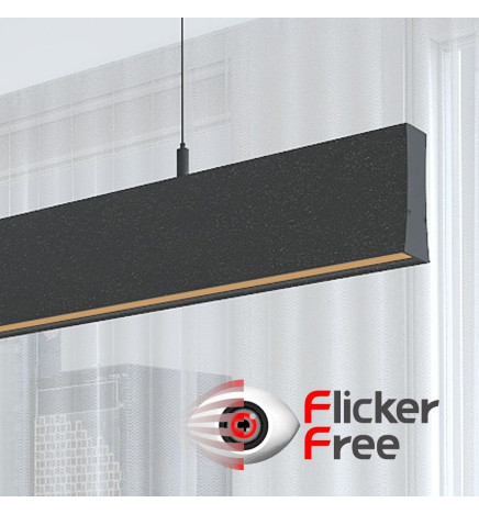 Lampada lineare Sospensione LED - LOLA Nero - 0.5m - 1m - 1.5m - 2m
