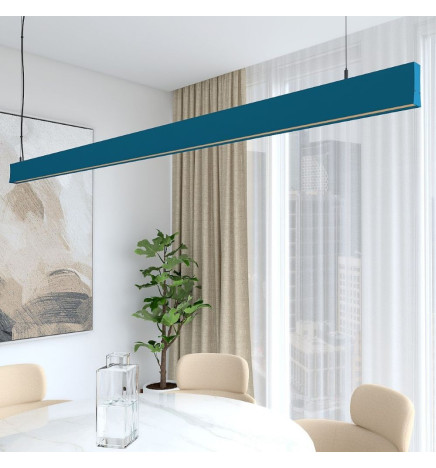 Lineær lampe LED - vedhæng - LOLA azurblå - 0,5 m - 1m - 1,5m - 2m