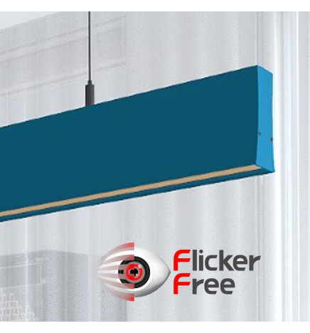 Lâmpada Linear Pendente LED - LOLA Azul Azur - 0,5m - 1m - 1,5m - 2m