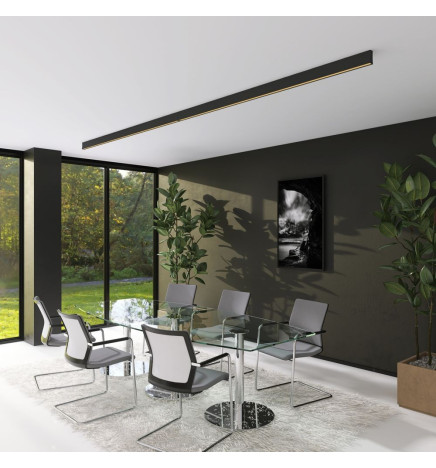 Lineare LED - Deckenaufbauleuchte - LOLA schwarz- 0,5 m - 1m - 1,5m - 2m