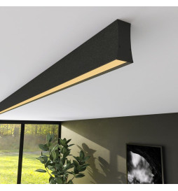 Lineær lampe - overfladeloft - LOLA sort - 0,5 m - 1m - 1,5m - 2m