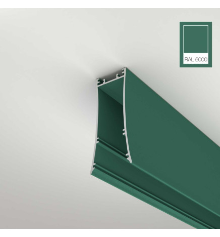 Lineare LED - Deckenaufbauleuchte - LOLA Patinagrün - 0,5 m - 1m - 1,5m - 2m