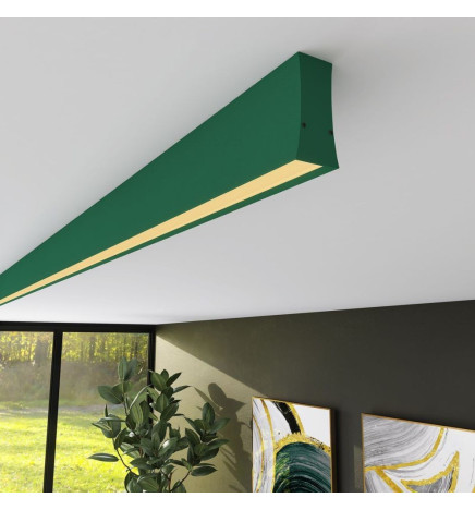 Lineare LED - Deckenaufbauleuchte - LOLA Patinagrün - 0,5 m - 1m - 1,5m - 2m