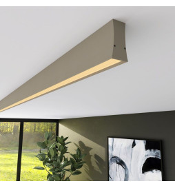 Linear LED Batten - LOLA stone gray- 0.5m - 1m - 1.5m - 2m