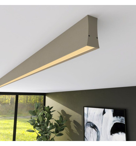 Linear LED Batten - LOLA stone gray- 0.5m - 1m - 1.5m - 2m