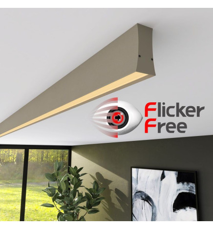 Linear LED Batten - LOLA stone gray- 0.5m - 1m - 1.5m - 2m