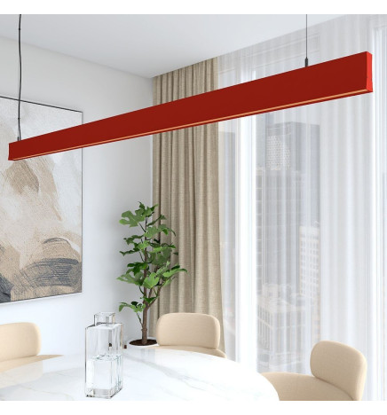 Lâmpada Linear Pendente LED - LOLA Amarelo pastel - 0,5m - 1m - 1,5m - 2m