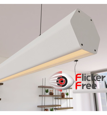 Lâmpada Linear Pendente LED - PACO Branco - 0,5m - 1m - 1,5m - 2m