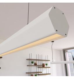 Lâmpada Linear Pendente LED - PACO Branco - 0,5m - 1m - 1,5m - 2m