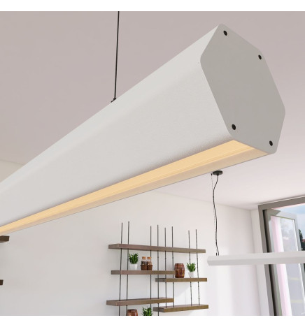 Lâmpada Linear Pendente LED - PACO Branco - 0,5m - 1m - 1,5m - 2m