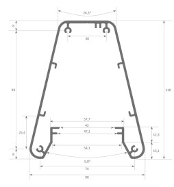Linearlampe Pendelleuchte LED - CARMEN Weiß - 0,5 m - 1m - 1,5m - 2m
