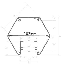 Linearlampe Pendelleuchte LED - PACO Weiß - 0,5 m - 1m - 1,5m - 2m