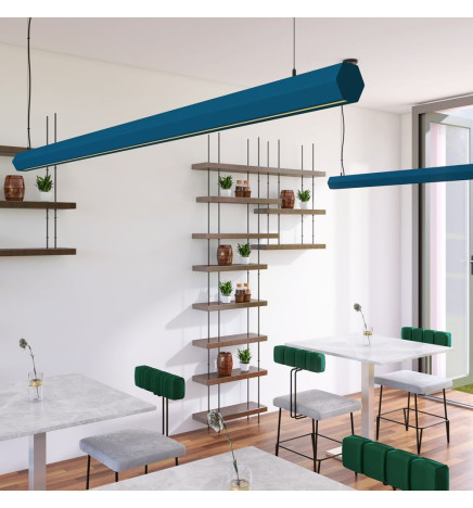 Lampada lineare Sospensione LED - PACO Azzurro - 0.5m - 1m - 1.5m - 2m