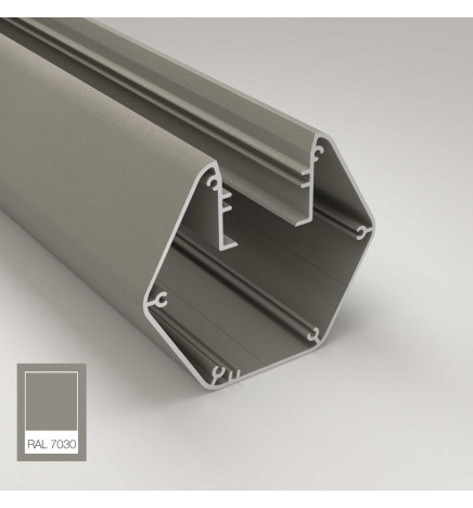 Linearlampe Pendelleuchte LED - PACO Steingrau - 0,5 m - 1m - 1,5m - 2m