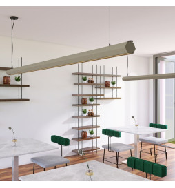 Lampada lineare Sospensione LED - PACO Grigio pietra - 0.5m - 1m - 1.5m - 2m