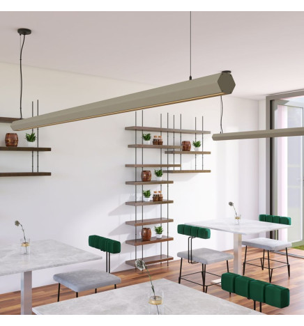 Linearlampe Pendelleuchte LED - PACO Steingrau - 0,5 m - 1m - 1,5m - 2m