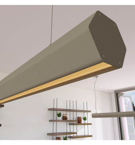 Lampada lineare Sospensione LED - PACO Grigio pietra - 0.5m - 1m - 1.5m - 2m
