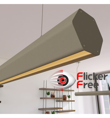 Linearlampe Pendelleuchte LED - PACO Steingrau - 0,5 m - 1m - 1,5m - 2m