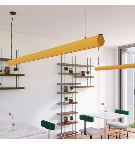 Lampada lineare Sospensione LED - PACO Giallo pastello - 0.5m - 1m - 1.5m - 2m