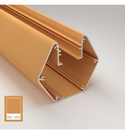 Lineaarinen lamppu LED - riipus - PACO Pastellin keltainen - 0,5 m - 1m - 1,5m - 2m
