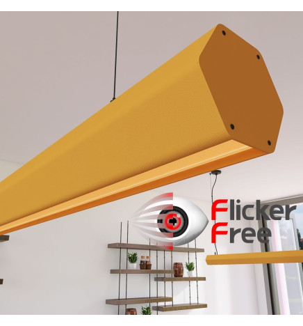 Lineaarinen lamppu LED - riipus - PACO Pastellin keltainen - 0,5 m - 1m - 1,5m - 2m