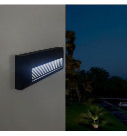 LED Signage Bollard - Black 6W IP65 - Surface - KOUVOLA - CCT Selectable Color