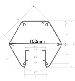 Linearlampe Pendelleuchte LED - PACO Elfenbein - 0,5 m - 1m - 1,5m - 2m