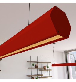 Lampada lineare Sospensione LED - PACO Rosso pomodoro - 0.5m - 1m - 1.5m - 2m