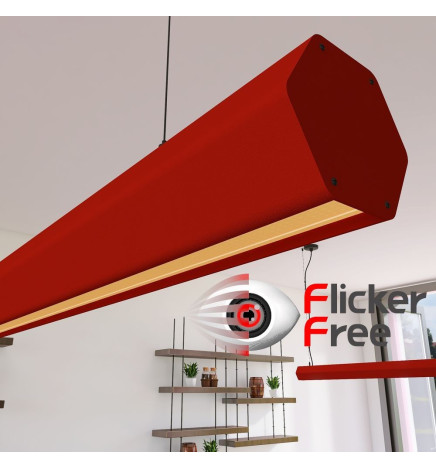 Linearlampe Pendelleuchte LED - PACO Tomate rot - 0,5 m - 1m - 1,5m - 2m