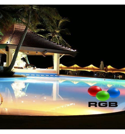 LED RGB Lampe - Tauchbar 36W PAR56 - DC12V - IP68 + Controller + Fernbedienung  - Stahl 316 - STOSSFEST - IK10