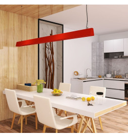 Lâmpada Linear Pendente LED - CARMEN Amarelo pastel- 0,5m - 1m - 1,5m - 2m