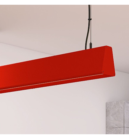 Lampada lineare Sospensione LED - CARMEN Giallo pastello- 0.5m - 1m - 1.5m - 2m