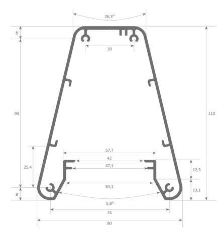 Lampada lineare Sospensione LED - CARMEN Giallo pastello- 0.5m - 1m - 1.5m - 2m