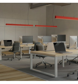 Lampada lineare Sospensione LED - CARMEN Giallo pastello- 0.5m - 1m - 1.5m - 2m